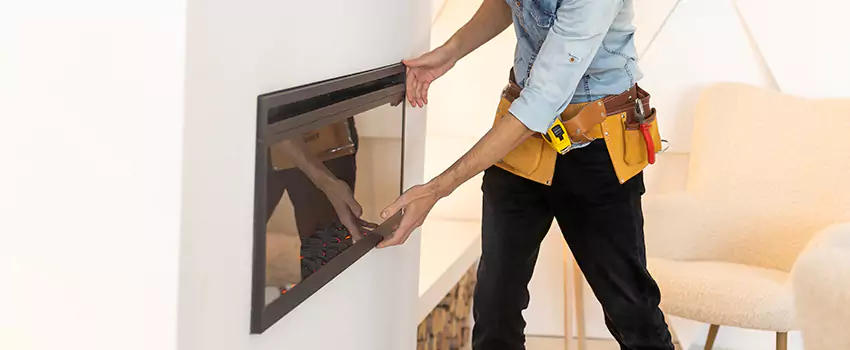 Metal Fireplace Installation in Pearland, Texas