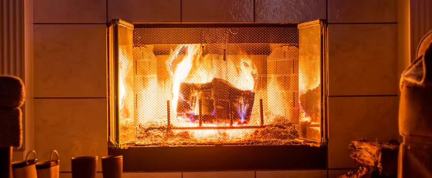 Mendota Hearth Landscape Fireplace Installation in Pearland, Texas