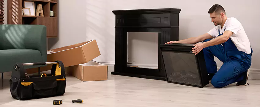 Old Rusted Metal Fireplace Repair And Replacement in Pearland, TX