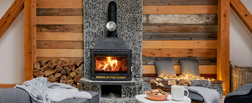 Thelin Hearth Products Direct Vent Gas Stove Fireplace Inspection in Pearland, Texas